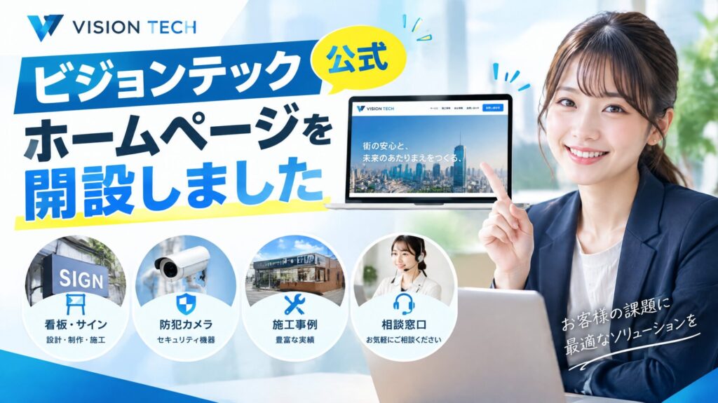 ビジョンテック公式ホームページを開設しました