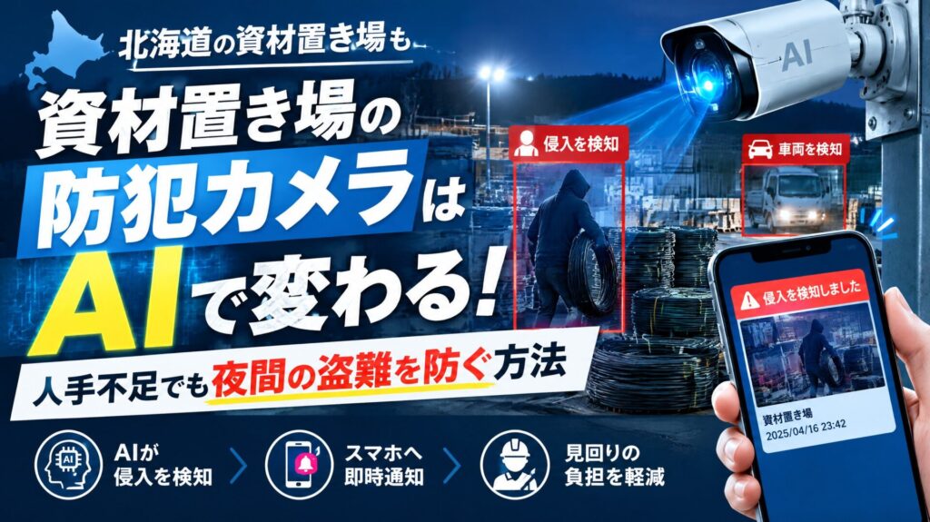 資材置き場の防犯カメラはAIで変わる！人手不足でも夜間の盗難を防ぐ方法