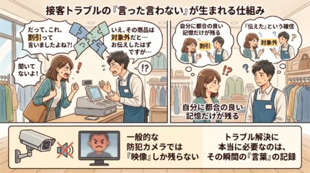 接客トラブルがこじれる原因は、どちらかが嘘をついているから、とは限りません。まずは「言った言わない」が生まれる仕組みを知っておくと、対策の方向性が見えてきます。
人の記憶は、私たちが思っている以上に